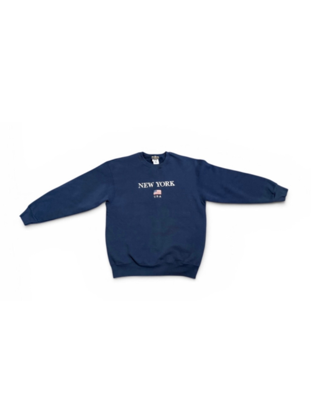 Vintage 2002 NYPD New York Men’s USA Embroidered Crewneck Sweatshirt Navy Sz S - Picture 4 of 8